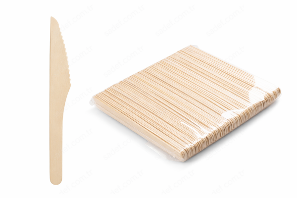 ORGANİK AHŞAP BIÇAK 16 CM 100 ADET