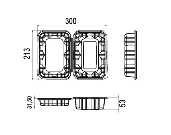 L-080-Y LİMERA KURABİYE KABI 1000 CC YÜKSEK KAPAK 27 GR 400 ADET