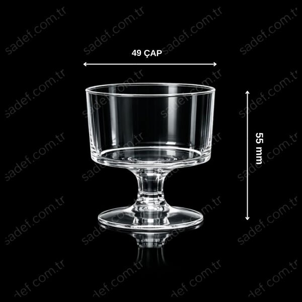 R050 AYAKLI SHOT BARDAĞI 50 ML PS ŞEFFAF 504 ADET