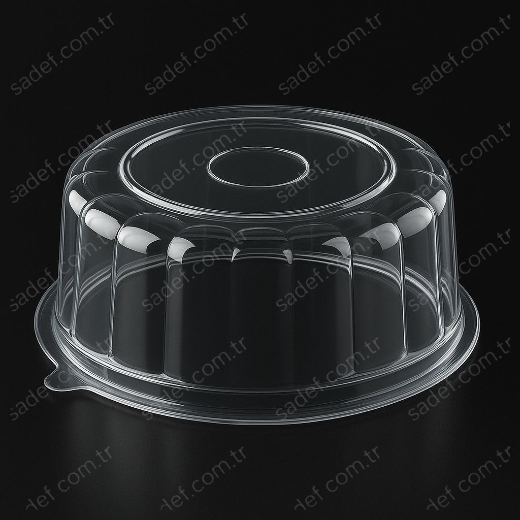 L-410 LİMERA Ø25 PET OVAL KENARLI PASTA KAPAĞI 45 GR 200 ADET