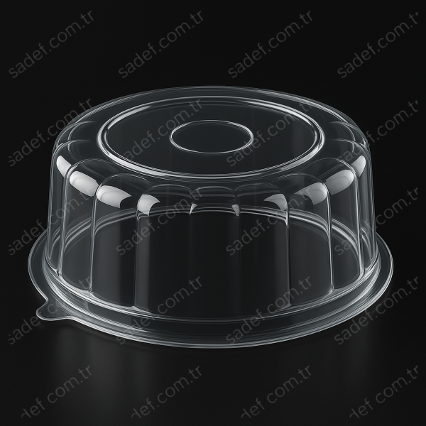 L-410 LİMERA Ø25 PET OVAL KENARLI PASTA KAPAĞI 45 GR 200 ADET