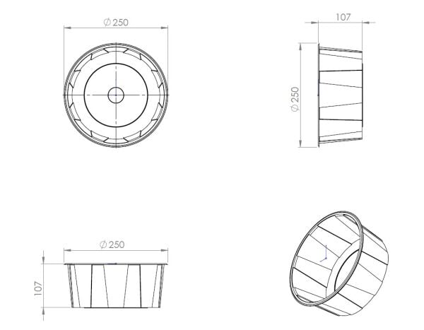 L-411 LİMERA DÜZ KENARLI PASTA KAPAĞI - Ø25 (ORTA) 45 GR 200 ADET