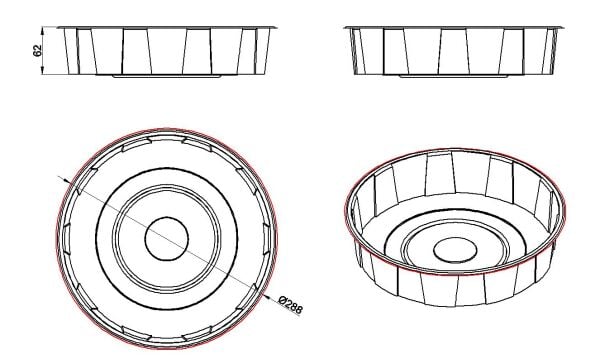 L-419 LİMERA DÜZ KENARLI PASTA KAPAĞI - Ø29 H6 51 GR 200 ADET