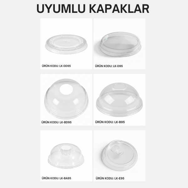 Limera 8 OZ (250 ml) Şeffaf PET Bardak 6,8 GR – Soğuk İçecekler İçin | LB-08