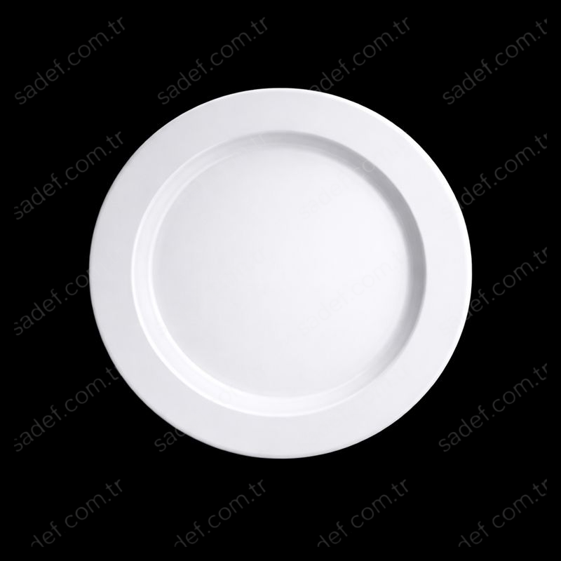 19 CM PORSELEN GÖRÜNÜMLÜ PS BEYAZ SİLVERLİNE BASKILI 6 AD