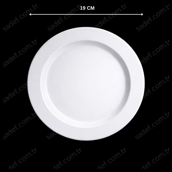 19 CM PORSELEN GÖRÜNÜMLÜ PS BEYAZ SİLVERLİNE BASKILI 6 AD