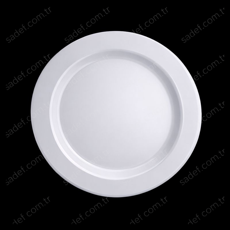 23 CM PORSELEN GÖRÜNÜMLÜ PS BEYAZ SİLVERLİNE BASKILI 6 AD X 20 PAKET