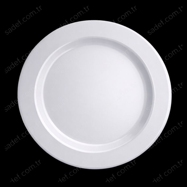 26 CM PORSELEN GÖRÜNÜMLÜ PS BEYAZ SİLVERLİNE BASKILI 6 AD