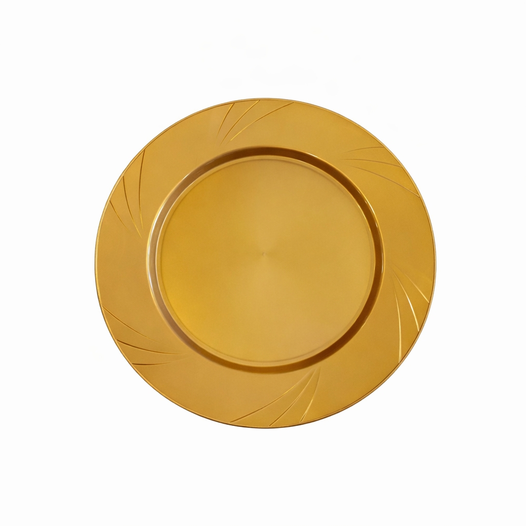 GOLD KRİSTAL TABAK 23 CM 6 ADET