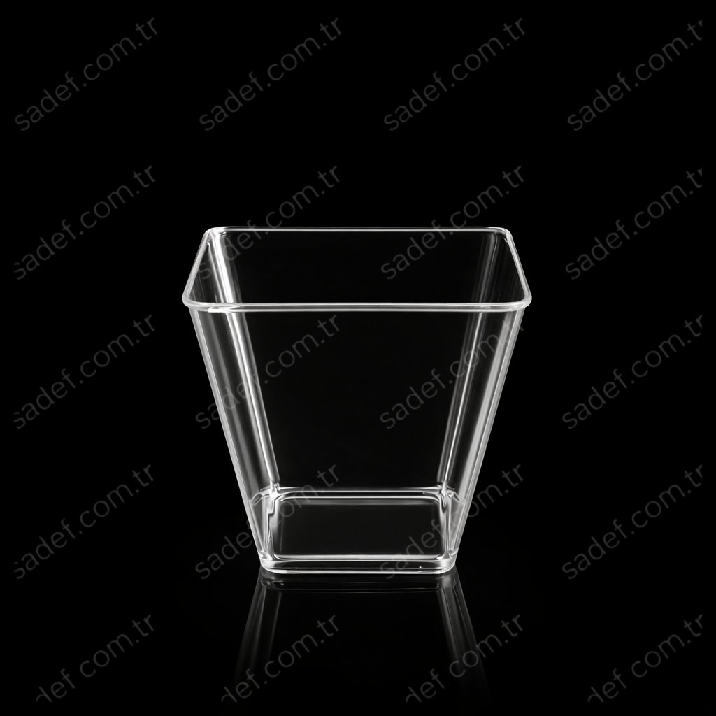 60 CC PRİZMA - KÜBİK KASE ŞEFFAF - 1000 ADET