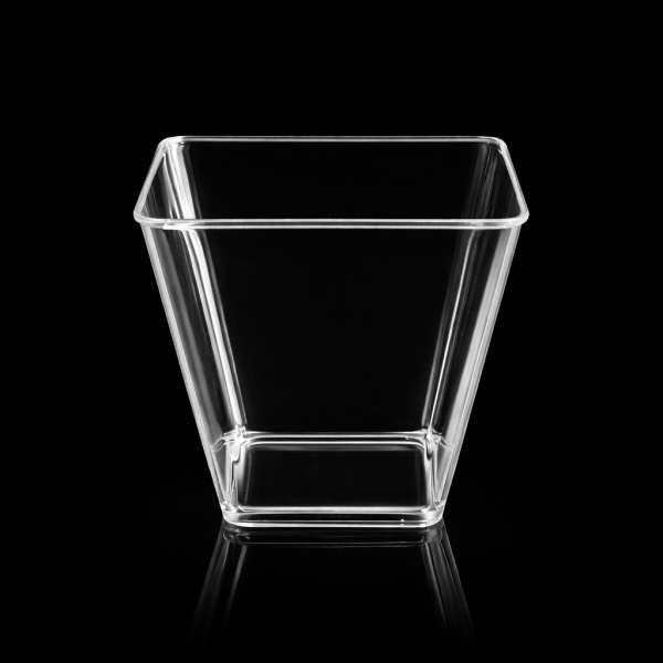 120 CC PRİZMA - KÜBİK KASE ŞEFFAF 50 ADET