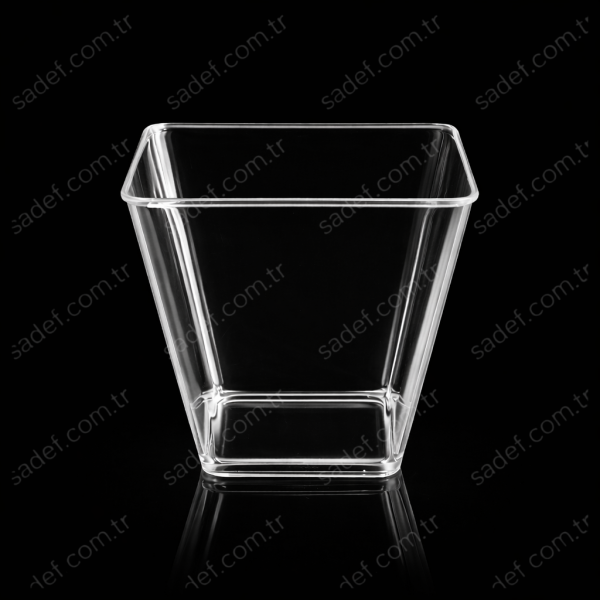 120 CC PRİZMA - KÜBİK KASE ŞEFFAF - 1000 ADET