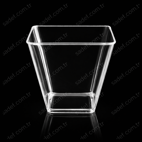 200 CC PRİZMA - KÜBİK KASE ŞEFFAF 50 ADET