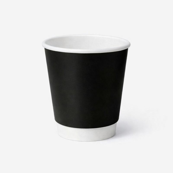 SİYAH DOUBLE WALL 8 OZ BASKISIZ KARTON BARDAK SICAK 500 ADET