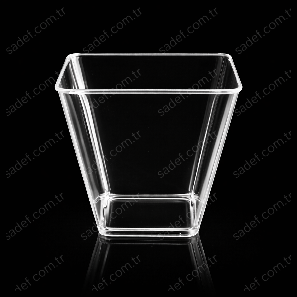 200 CC PRİZMA - KÜBİK KASE ŞEFFAF - 1000 ADET
