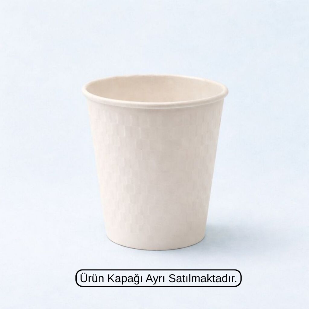 BEYAZ EMBOSSED 8 OZ BASKISIZ KARTON BARDAK SICAK 800 ADET