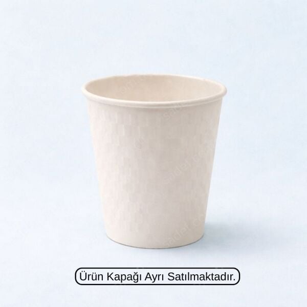BEYAZ EMBOSSED 8 OZ BASKISIZ KARTON BARDAK SICAK 800 ADET