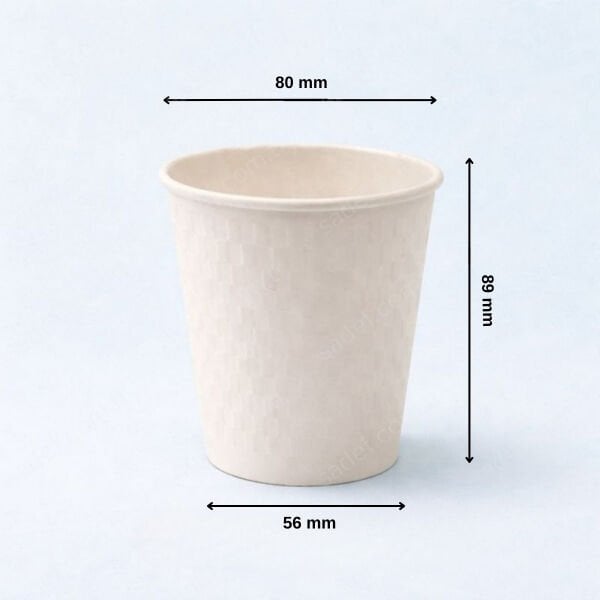 BEYAZ EMBOSSED 8 OZ BASKISIZ KARTON BARDAK SICAK 800 ADET