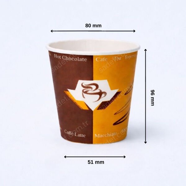 ARNES 9 OZ BASKILI KARTON BARDAK SICAK 2000 ADET