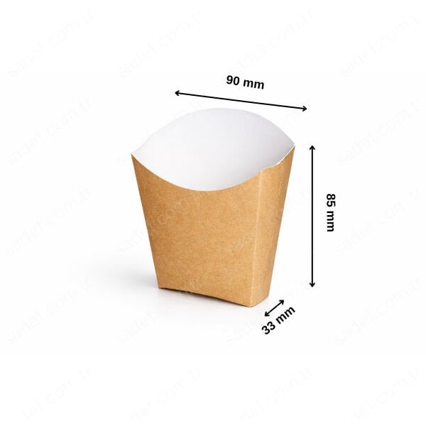 KRAFT OREGO CİPS KUTUSU (33X80X90 MM ) KÜÇÜK BOY 90 ADET