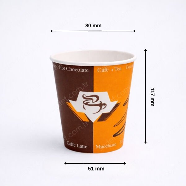 ARNES 12 OZ BASKILI KARTON BARDAK SICAK 2000 ADET