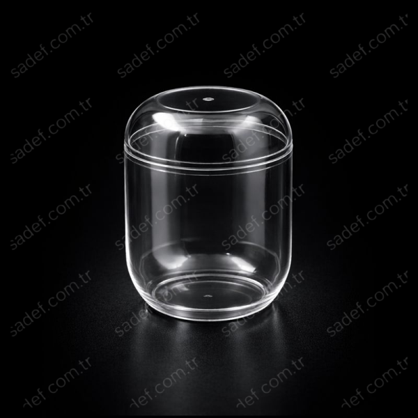 BR600 270 CC KAPSÜL KRİSTAL KAVANOZ KAP+KAPAK 30 GR ŞEFFAF 210 ADET