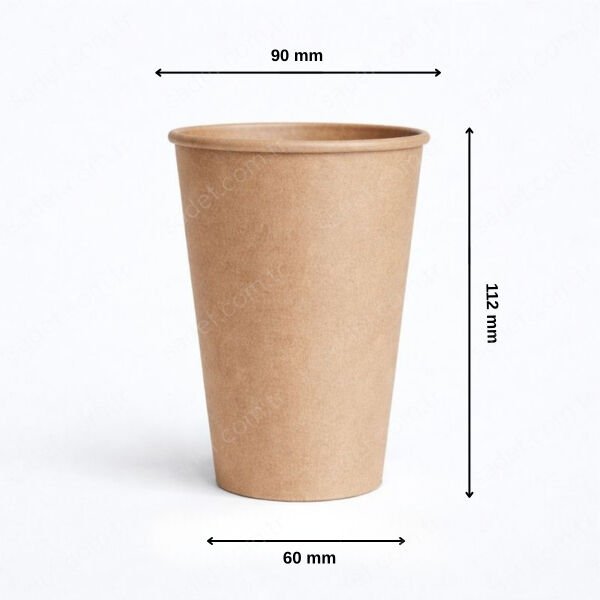 KRAFT ARNES 14 OZ BASKISIZ KARTON BARDAK SICAK 1000 ADET