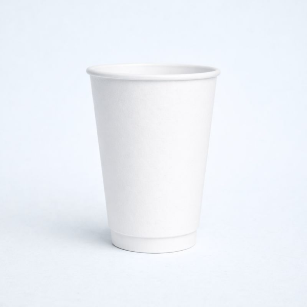 BEYAZ DOUBLE WALL ARNES 14 OZ BASKISIZ KARTON BARDAK SICAK 500 ADET