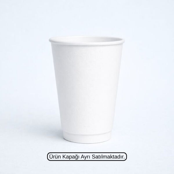 BEYAZ DOUBLE WALL ARNES 14 OZ BASKISIZ KARTON BARDAK SICAK 500 ADET