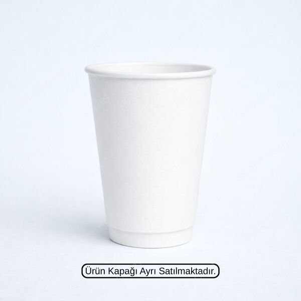 BEYAZ DOUBLE WALL ARNES 14 OZ BASKISIZ KARTON BARDAK SICAK 500 ADET