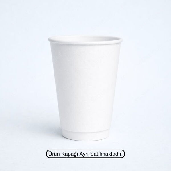 BEYAZ DOUBLE WALL ARNES 14 OZ BASKISIZ KARTON BARDAK SICAK 500 ADET