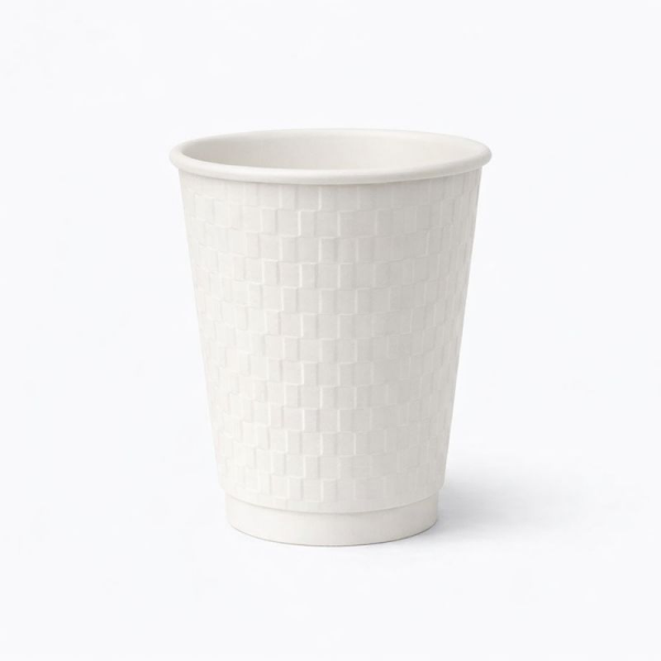 BEYAZ EMBOSSED 14 OZ BASKISIZ KARTON BARDAK SICAK 800 ADET