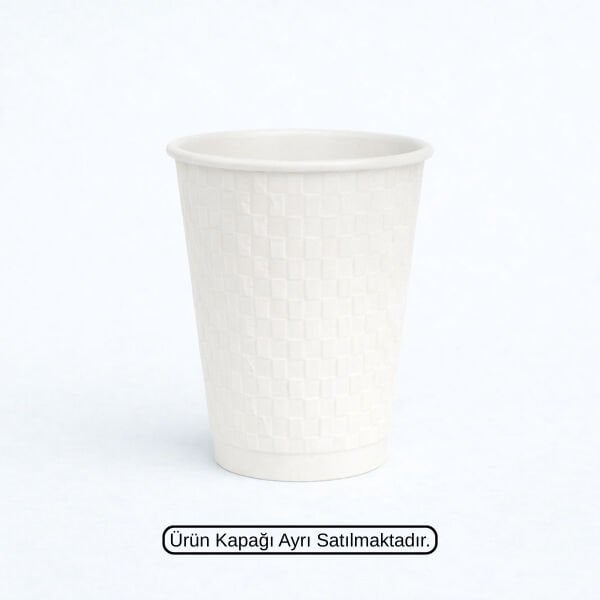 BEYAZ EMBOSSED 14 OZ BASKISIZ KARTON BARDAK SICAK 800 ADET