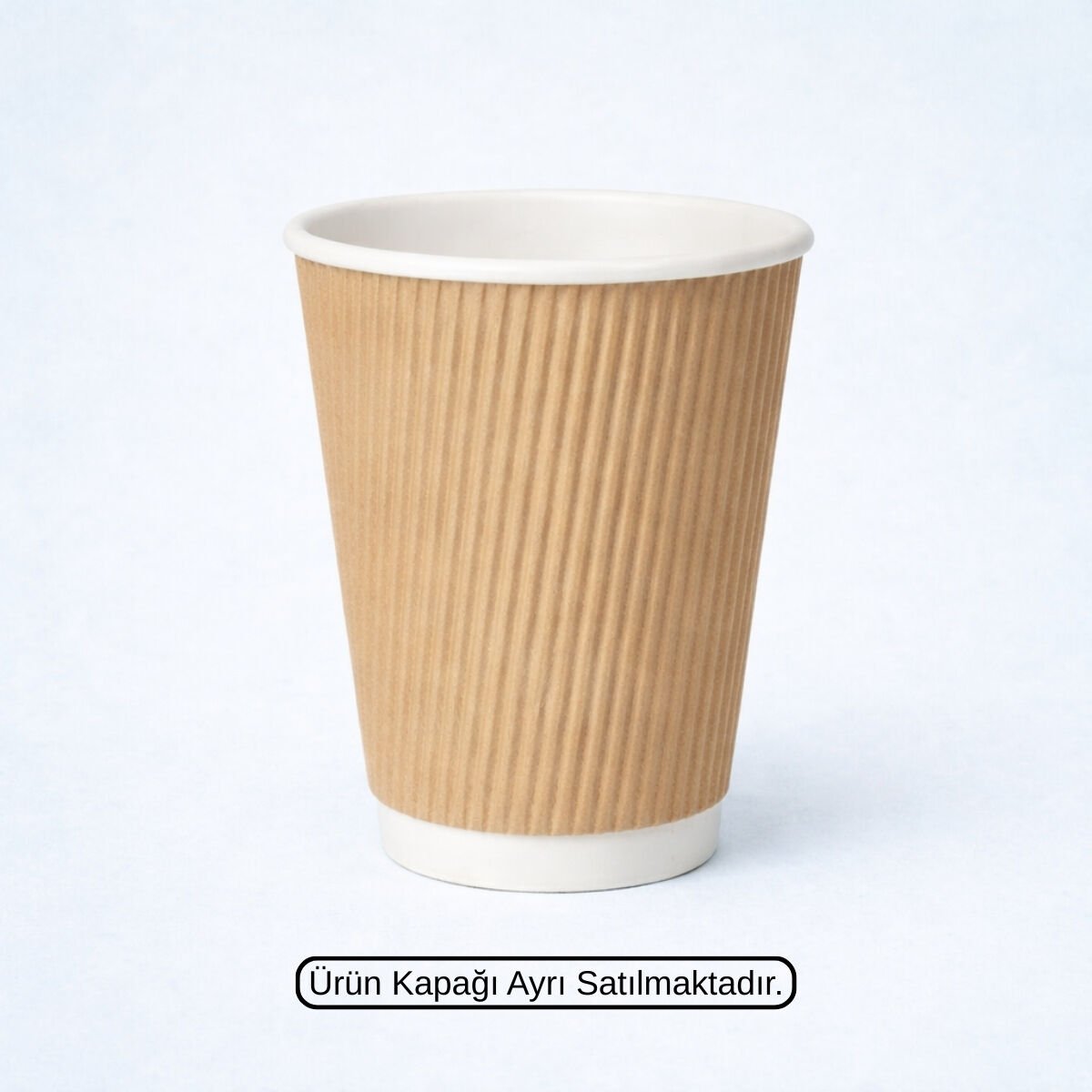 KRAFT RIPPLE 14 OZ BASKISIZ KARTON BARDAK SICAK 500 ADET
