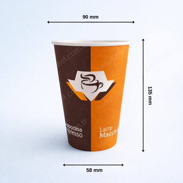 ARNES 16 OZ BASKILI KARTON BARDAK SICAK 1000 ADET