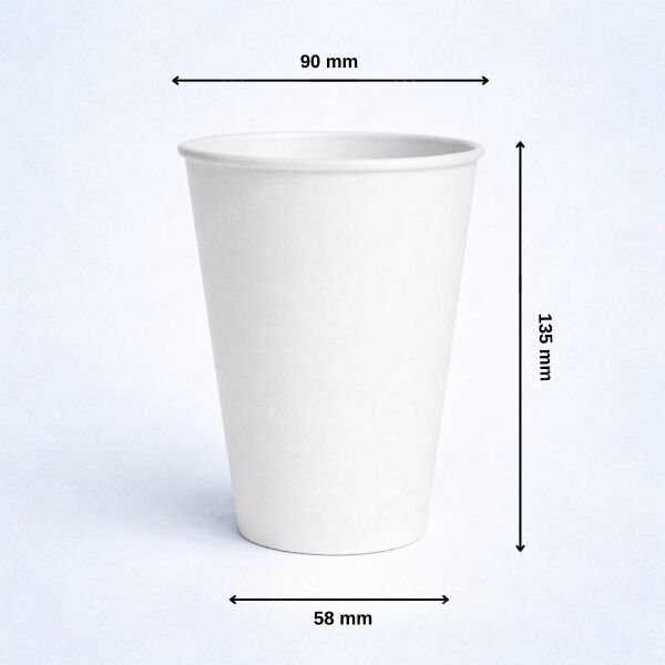 BEYAZ ARNES 16 OZ BASKISIZ KARTON BARDAK SICAK 1000 ADET