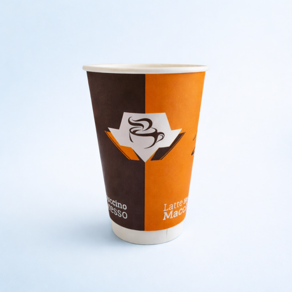 DOUBLE WALL 16 OZ BASKILI KARTON BARDAK SICAK 500 ADET