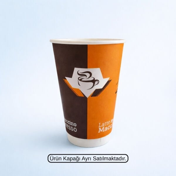 DOUBLE WALL 16 OZ BASKILI KARTON BARDAK SICAK 500 ADET