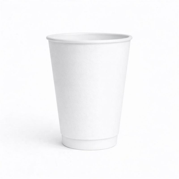 BEYAZ DOUBLE WALL 16 OZ BASKISIZ KARTON BARDAK SICAK 500 ADET