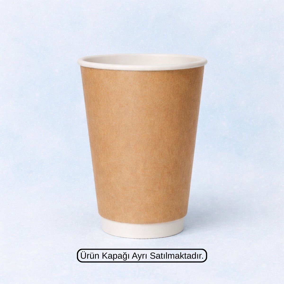 KRAFT DOUBLE WALL 16 OZ BASKISIZ KARTON BARDAK SICAK 500 ADET