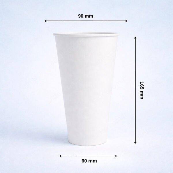 BEYAZ ARNES 22 OZ BASKISIZ KARTON BARDAK SICAK 1000 ADET