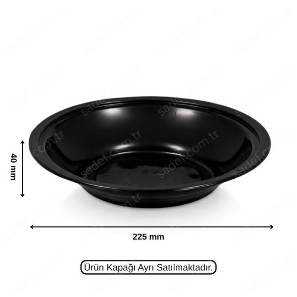 GÖVDE FT120 FOLYOTERM SERVİS VE SALATA KABI SİYAH 50 ADET