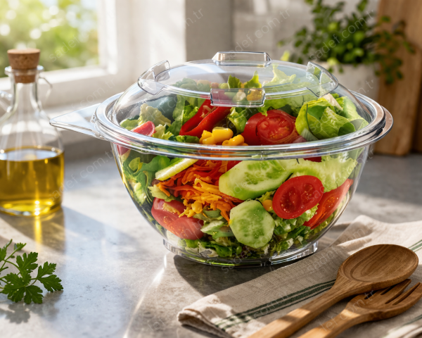 EL364 1000 ML PET SALATA SIZDIRMAZ KAP 28 GR ELTRON ŞEFFAF 100 ADET