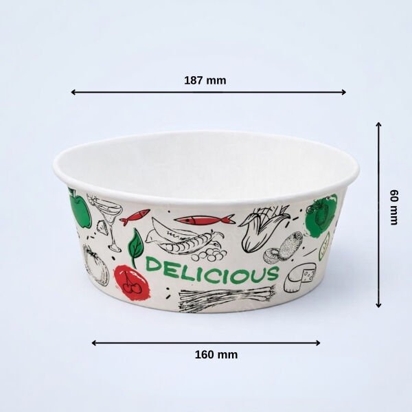 ARNES 38 OZ 1100 CC BASKILI KARTON SALATA KASE 300 ADET