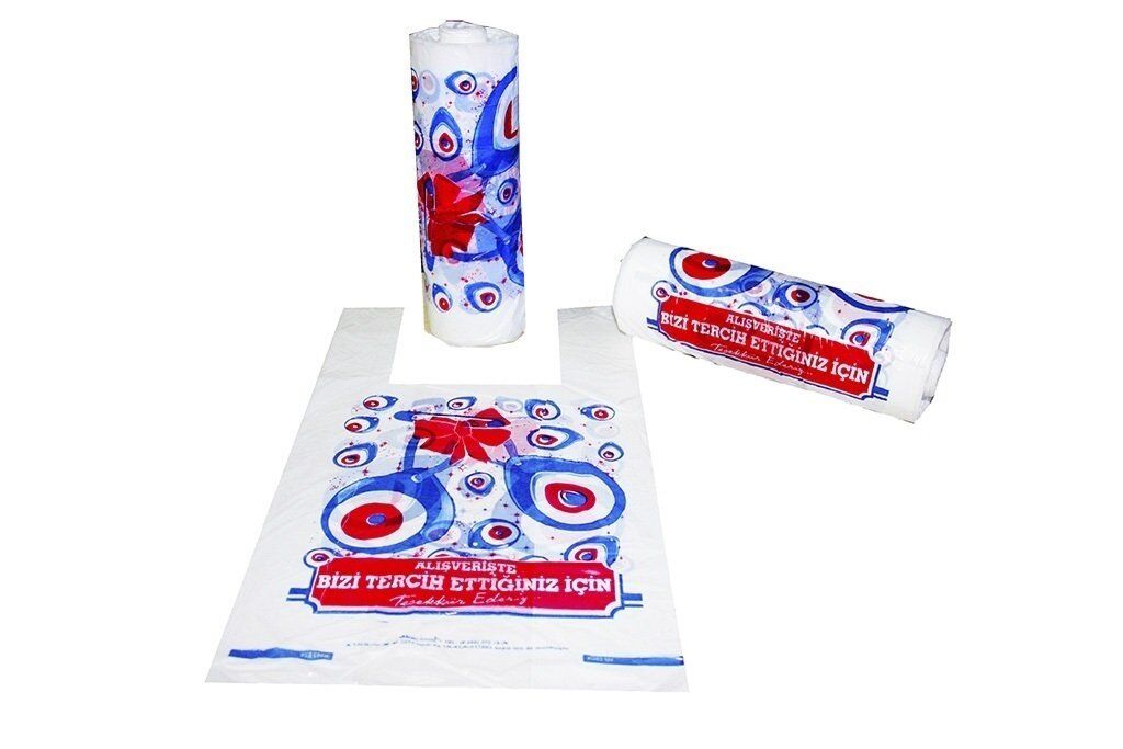 BASKILI RULO POŞET ( 21X41 CM KÜÇÜK BOY ) 200X10 AD 6 KG ( NAZAR )