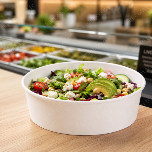BEYAZ SALATA 1300 ML ( 44 OZ ) KARTON KASE ARNES 300 ADET