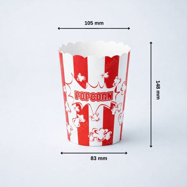 ARNES 16 OZ BASKILI KARTON POPCORN KASE 500 ADET