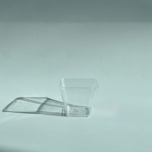 60 CC PRİZMA - KÜBİK KASE ŞEFFAF - 25 ADET