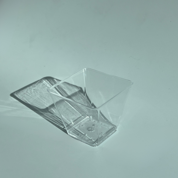 60 CC PRİZMA - KÜBİK KASE ŞEFFAF - 1000 ADET