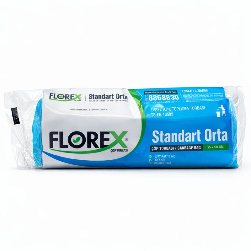 525 MAVİ STD ORTA ÇÖP POŞET 80 GR 20X50 AD 4 KG 13 MC